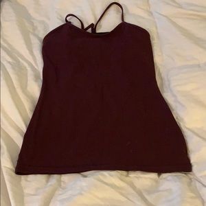 Lululemon power Y tank size 8 maroon